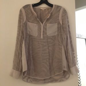 Beautiful Animal Print Top by Rebecca Taylor! Sz 4